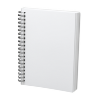 A blank notebook with a spiral bound cover png