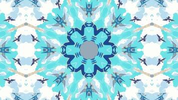 A colorful kaleidoscopic design featuring abstract shapes and bird-like figures. video