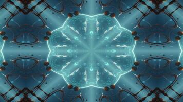 Abstract geometric pattern with glowing elements and a symmetrical design. video