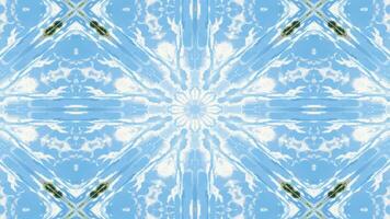 A symmetrical abstract design featuring clouds and blue tones, evoking a serene atmosphere. video