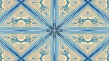 A kaleidoscopic design featuring clouds and a blue sky in an octagonal pattern. video