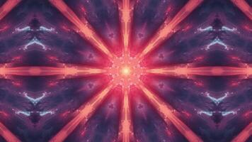 A vibrant, symmetrical kaleidoscopic pattern with a central glowing design. video