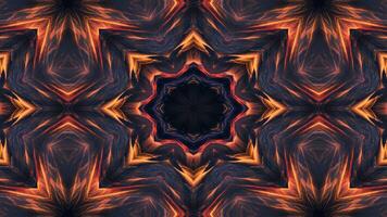 A vibrant, symmetrical design resembling flames and abstract patterns. video