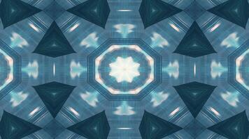 A kaleidoscopic pattern featuring architectural elements and light reflections. video