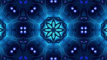 A symmetrical, abstract design featuring glowing orbs and starry background elements. video
