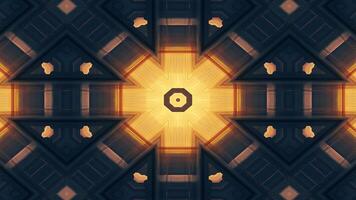 Abstract symmetrical design featuring warm colors and geometric patterns. video