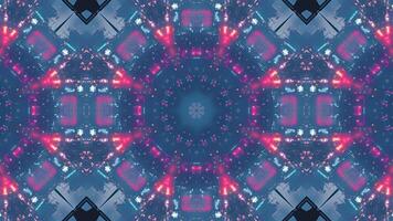 A kaleidoscopic design with abstract shapes and colors, evoking a futuristic atmosphere. video