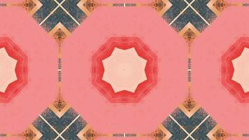 A symmetrical abstract pattern featuring geometric shapes in earthy tones. video