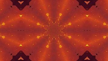 A vibrant, symmetrical design featuring warm colors and abstract shapes. video