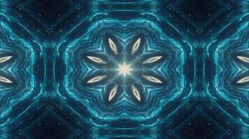 A symmetrical, abstract design featuring swirling blue patterns and a central light source. video