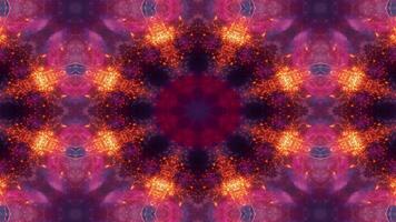 A vibrant, symmetrical abstract pattern with glowing colors and intricate designs. video