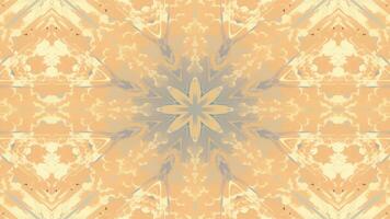 A symmetrical kaleidoscopic design featuring clouds and a deep blue background. video