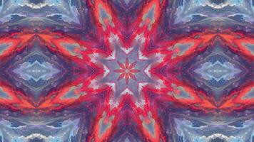 A kaleidoscopic pattern of clouds and sky, creating a vibrant, symmetrical design. video