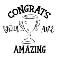 Congratulation Sign and T-shirt Graphics vector