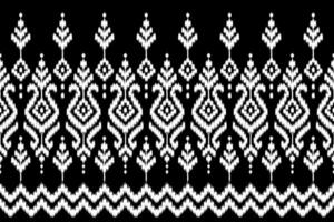 Hand drawn tribal style fabric pattern. Ethnic Ikat oriental seamless pattern. Edge decoration. for carpet, clothing, batik, motif. vector
