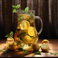 Refreshing Lemon and Herb Infused Water photo