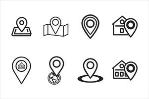 Map marker icons set illustration vector