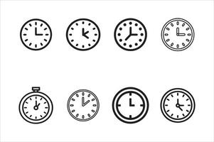 Clock icon set illustration vector