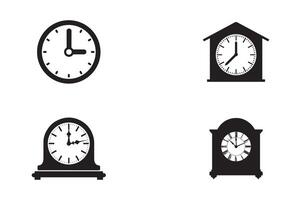 Clock icon set illustration vector
