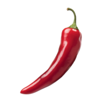 Fresh red chili pepper isolated on transparent background. png