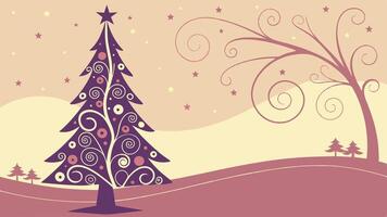 Abstract fantasy festive christmas tree background header wallpaper background. vector