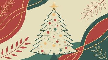 Glowing Christmas tree. abstract Christmas background vector