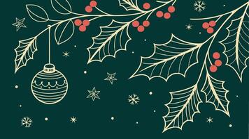 Dark green christmas background with copy space. Made with vector