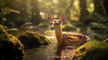 Deer in the forest photo