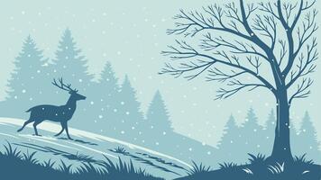 Blurred blue snow scene. blue glitter texture christmas with light snow background vector