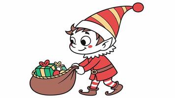 Christmas elf white background created using Technology vector