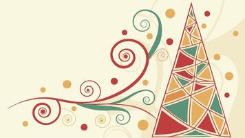 Abstract colorful illustration of a cristmas tree for the background of a christmas geetings card vector