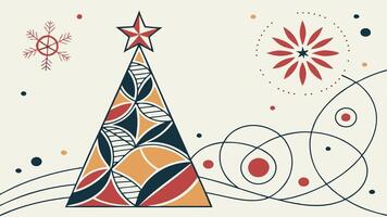 Abstract christmas tree background header wallpaper illustration. Ai digital art illustration vector