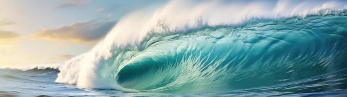 Powerful Ocean Wave Crashing photo
