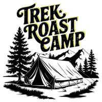 Vintage Camping Adventure ,Retro Typography with Mountains and Pine Trees in Black and White. vector