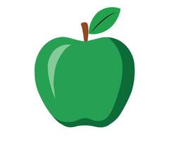 Apples with leaves Illustration .Fun and Fresh Fruit Design. vector