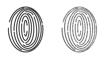 Fingerprint illustration features intricate lines and a modern minimalist style. Suitable for themes such as security, identity, technology, biometrics, or personal branding. vector