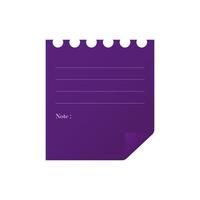 Empty note paper illustration. Blank sheet label design. vector