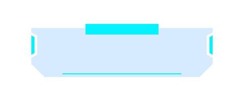 Futuristic lower third interface illustration. overlay element. vector