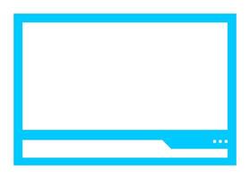 Landscape frame for media player interface. Online stream futuristic technology style. vector