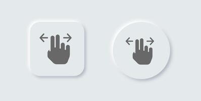 Drag solid icon in neomorphic design style. Cursor signs illustration. vector