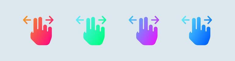 Drag solid icon in gradient colors. Cursor signs illustration. vector