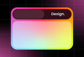 Futuristic design element in gradient colors. Pop up interface element. vector