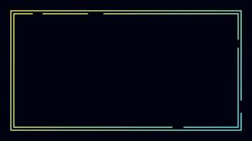Landscape frame for media player interface. Online stream futuristic technology style. vector