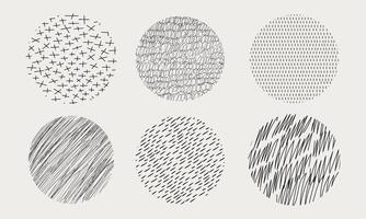 Slash quirky irregular lines textures set in doodle hand drawn style. Collection striped, dottes, abstract prints, marker or pensil brush stroke. vector