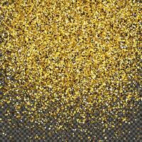 Gold glittering dust on a gray background. Dust with gold glitter effect and empty space for your text. illustration vector