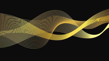 Abstract backdrop with luxury golden waves vector