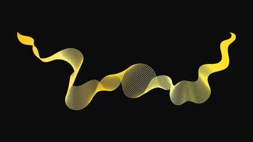 Abstract backdrop with luxury golden waves vector