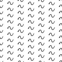 Seamless pattern with sketch squiggle vector