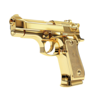 Luxury Gold Gun with Transparent Background png