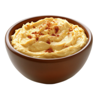 Mashed Potatoes with Bacon and Cheese in a Bowl png